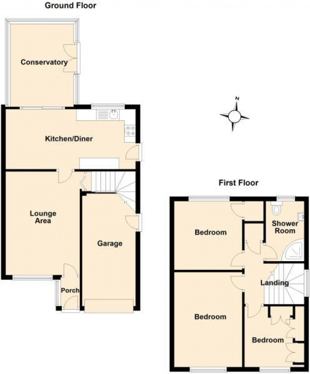 Floorplans For Beaumaris Close, Allesley Green, Coventry - NO ONWARD CHAIN