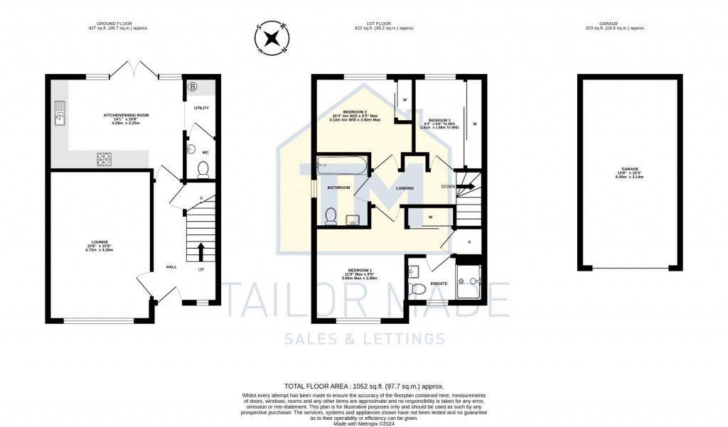 Floorplans For Richard Seedhouse Drive, Chestnut Gardens, Allesley, CV5.