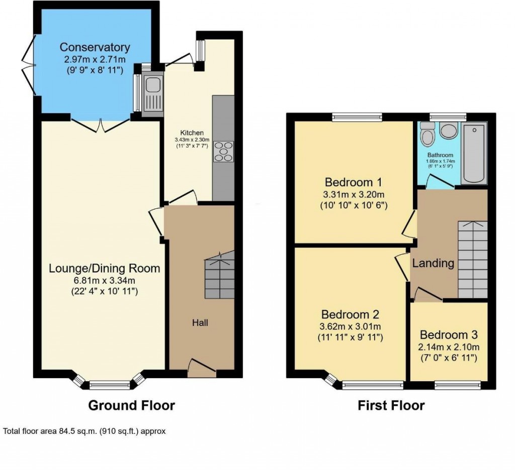 Floorplans For Norman Place Road, Coundon, Coventry