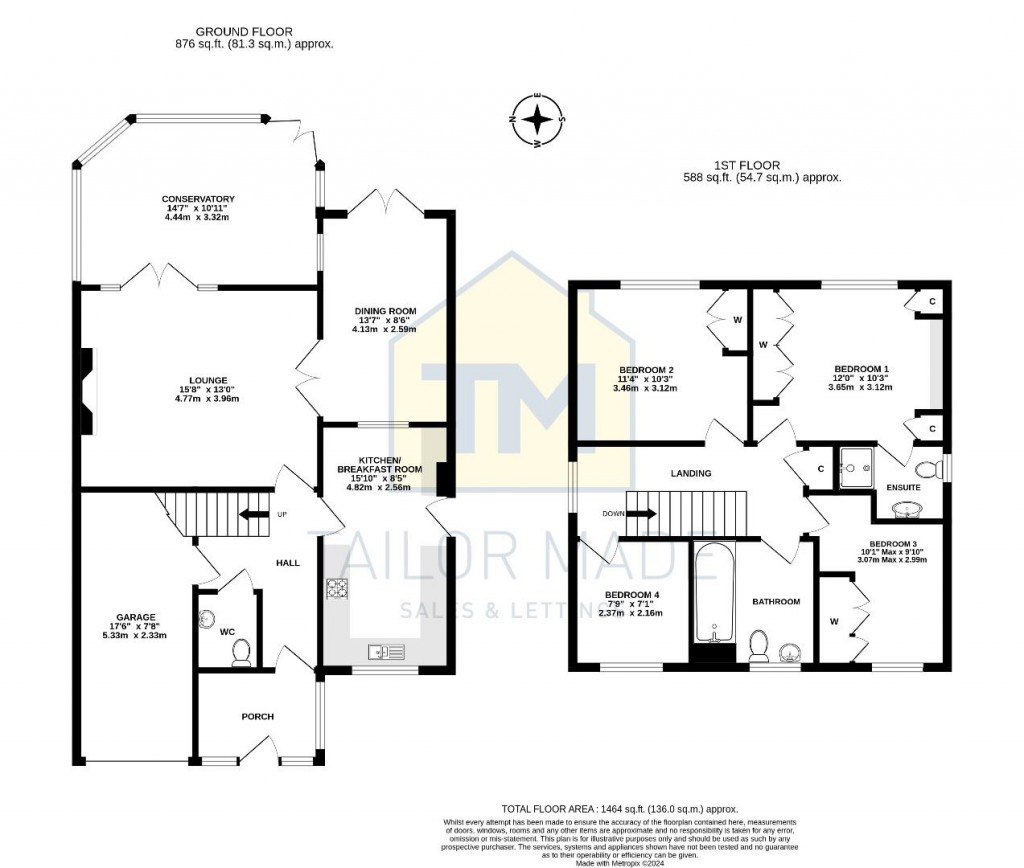 Floorplans For Larkfield Way, Allesley Green, Coventry - 4 BED REFURBISHED DETACHED