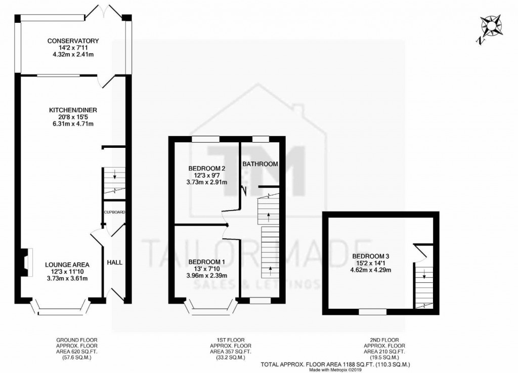 Floorplans For Cedars Avenue, Coundon, Coventry - NO ONWARD CHAIN