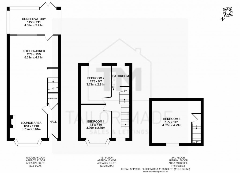 Floorplans For Cedars Avenue, Coundon, Coventry - NO ONWARD CHAIN