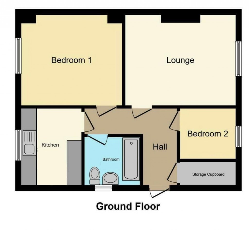 Floorplans For Carding Close, Coventry - Ground Floor Maisonette