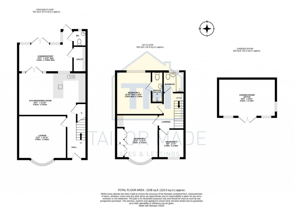 Floorplans For Allesley Old Road, Chapelfields, Coventry - Detached Garden Room