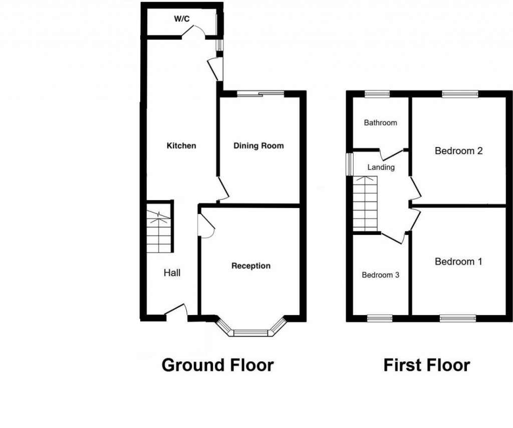 Floorplans For Glendower Avenue, Coventry - Traditional 3 Bedroom Mid Terrace
