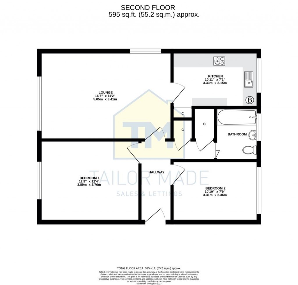 Floorplans For Forest Court, Unicorn Lane, Mount Nod, Coventry - TWO BEDROOM APARTMENT