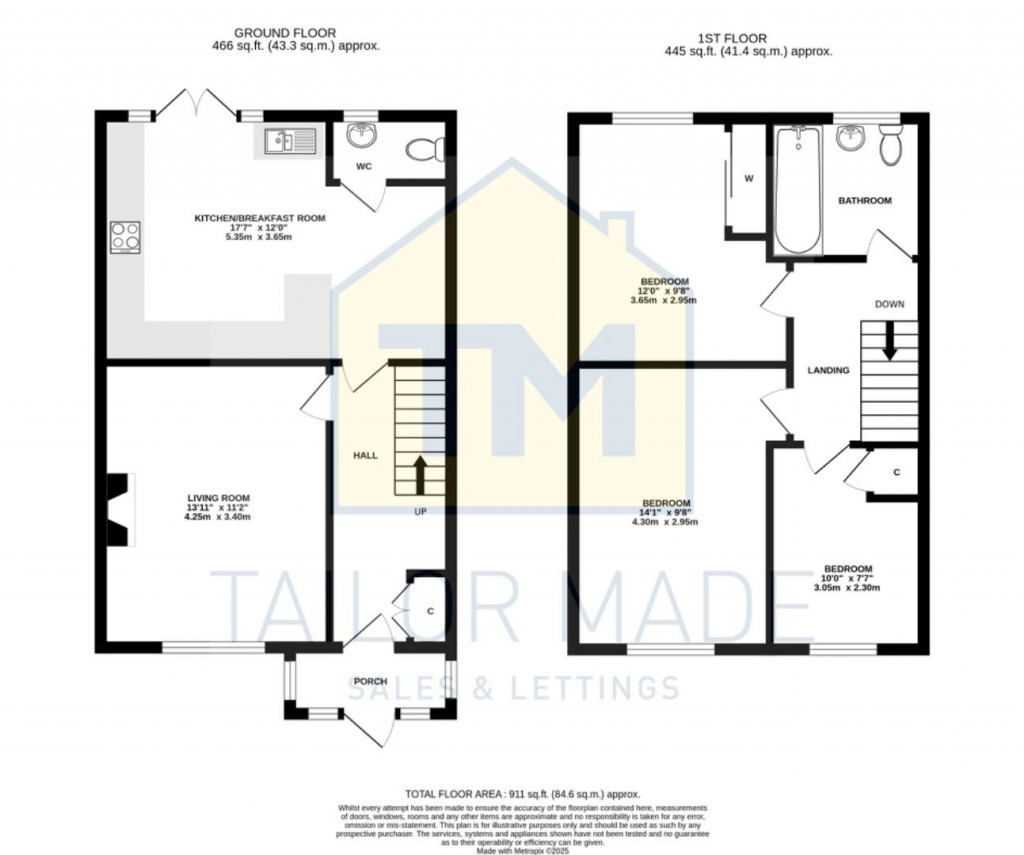 Floorplans For Whitnash Close, Balsall Common, CV7