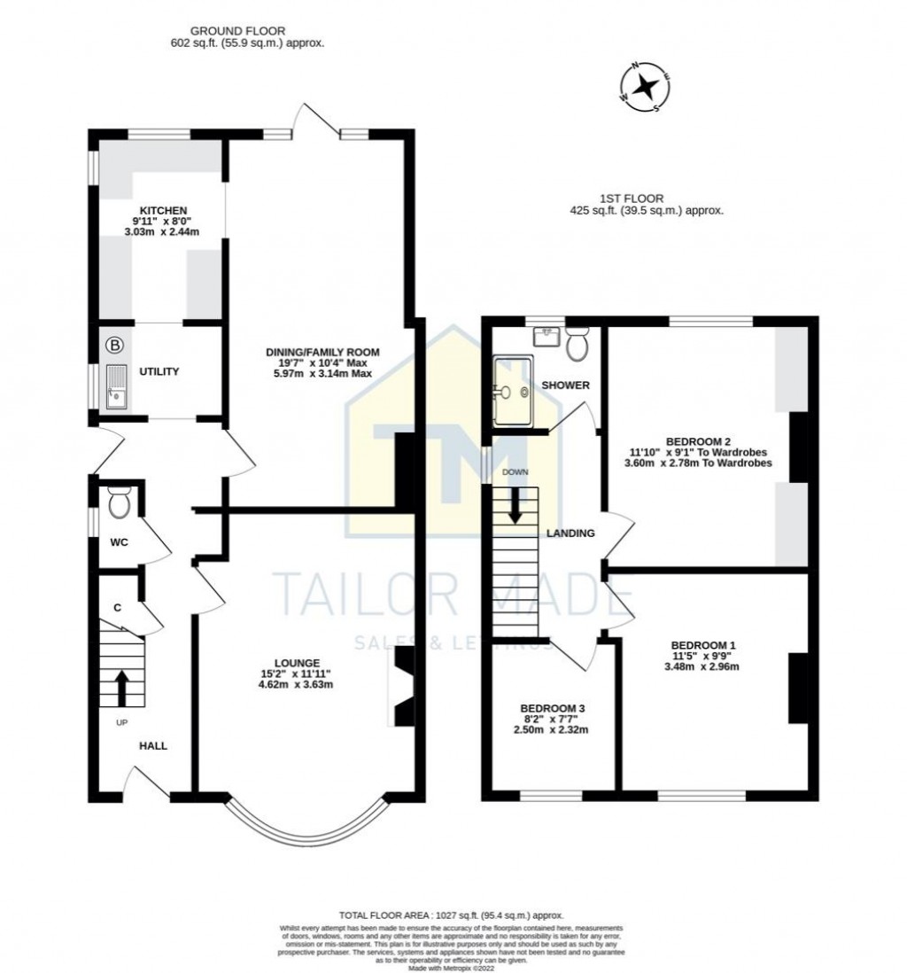 Floorplans For Broad Lane, Coventry -EXTENDED TRADITIONAL SEMI - LARGE GARDEN WITH GARDEN ROOM