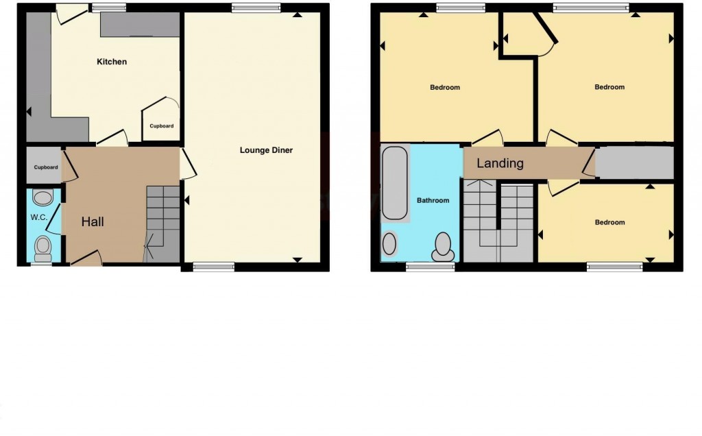 Floorplans For Utrillo Close, Coventry - Large 3 Bedroom Mid Terrace with Garage