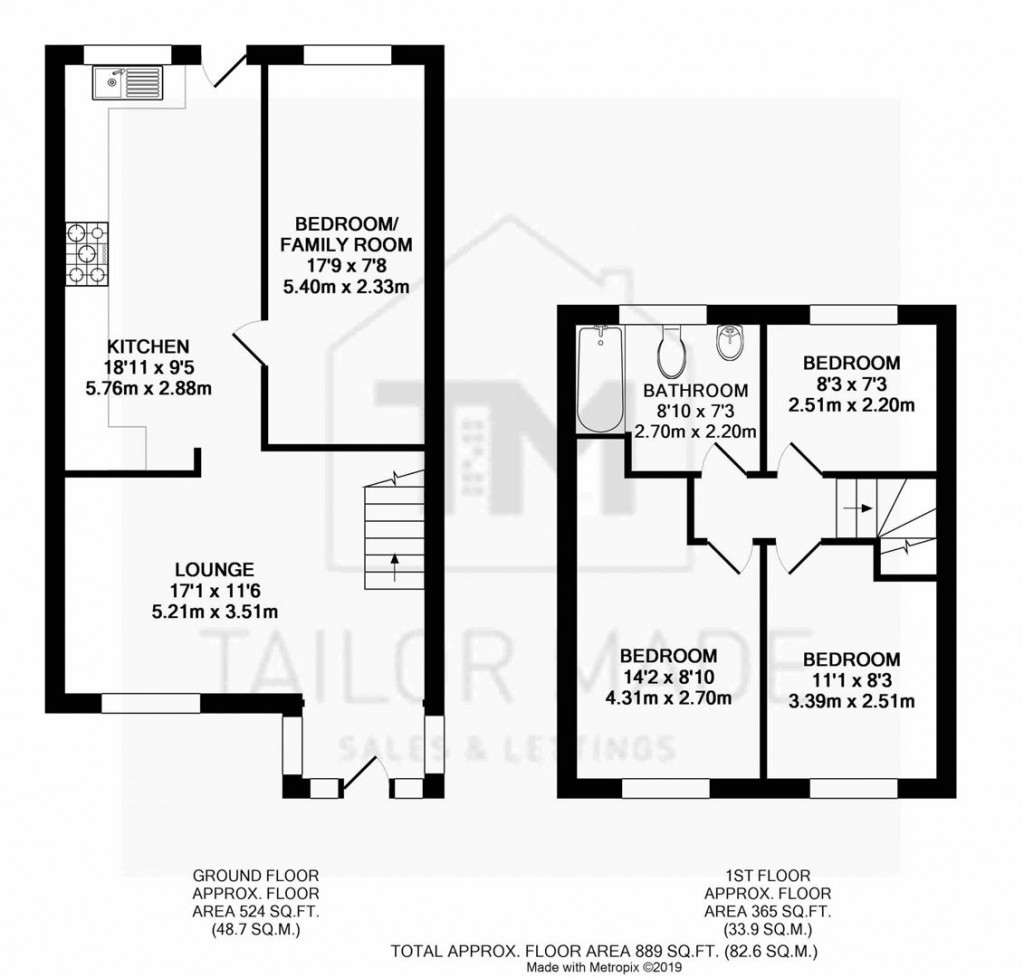 Floorplans For Barrow Close, Coventry - 3 BEDROOM - CLOSE TO UHCW