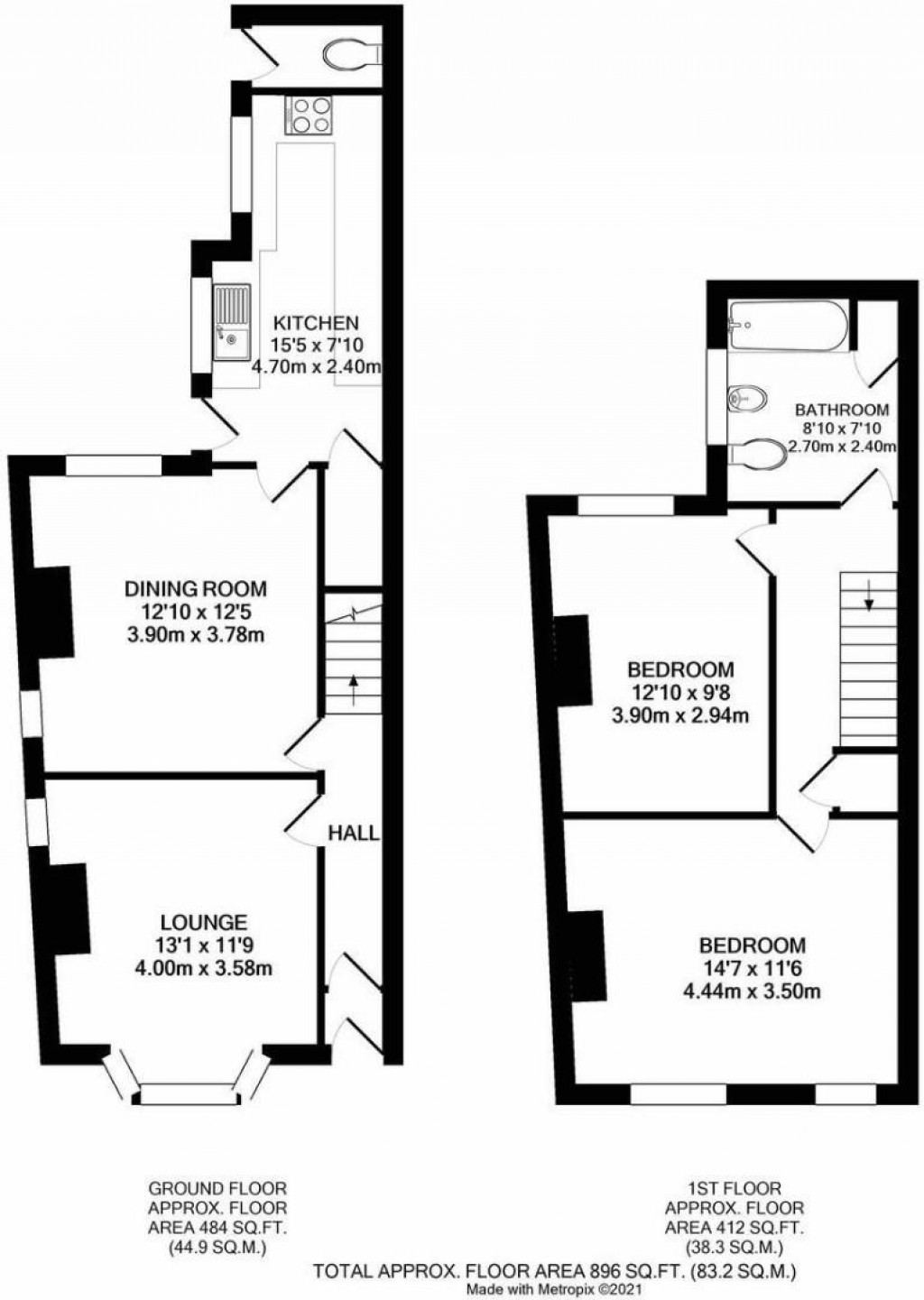Floorplans For Farman Road, Earlsdon, Coventry - Corner Plot with Garage