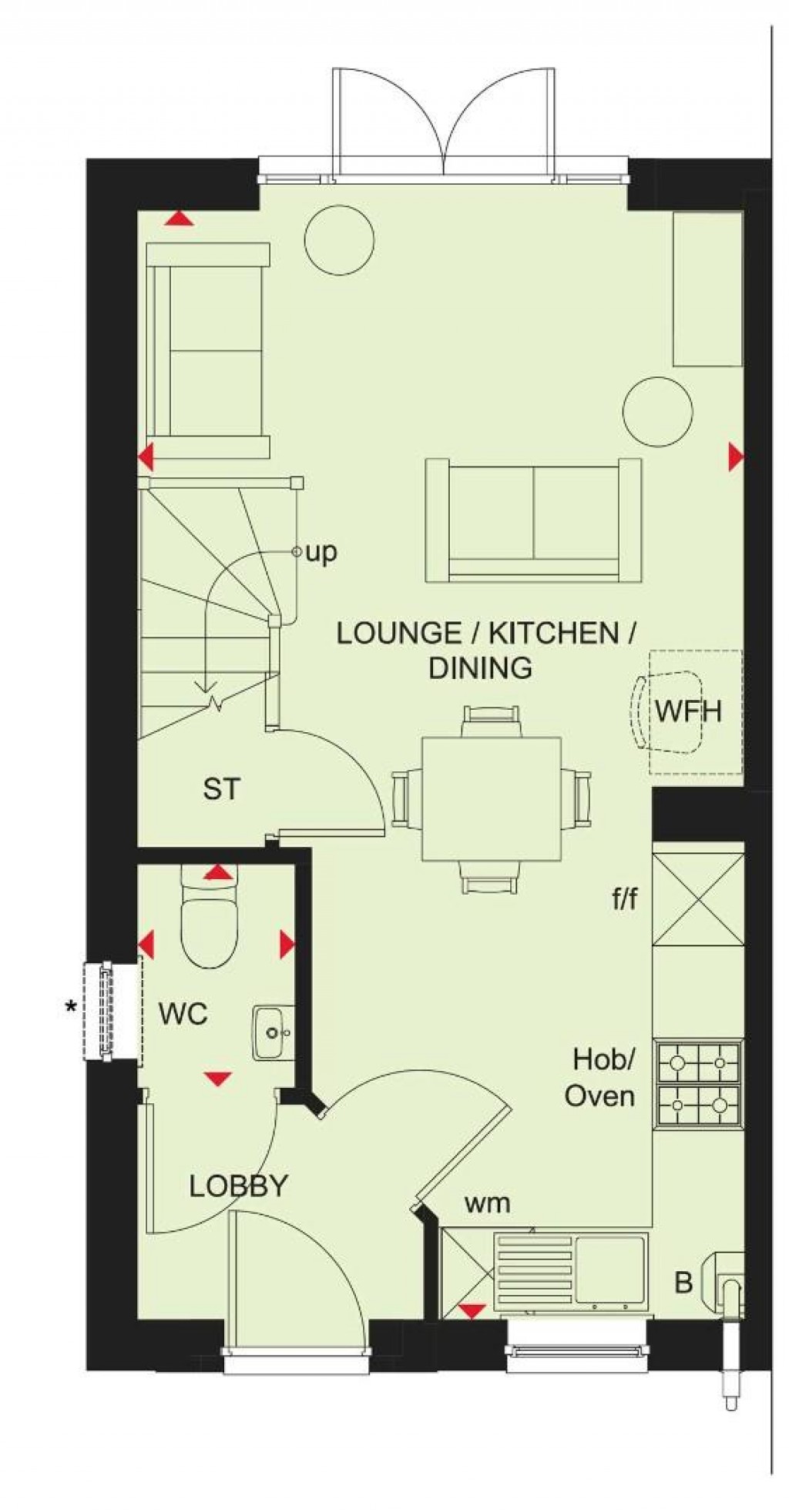 Floorplans For The Denford, Brook View, Barratt Homes, Pickford Green Lane, Allesley, Coventry
