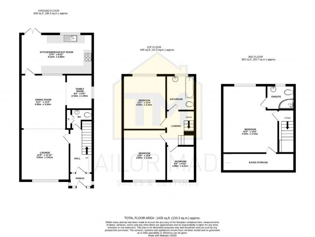 Floorplans For Upper Eastern Green Lane, Eastern Green, Coventry - Superb Size Garden & No Chain