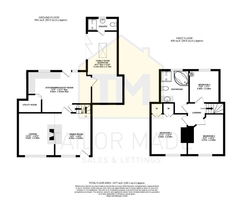 Floorplans For Gable End, Hawkes Mill Lane, Allesley, Coventry - NO ONWARD CHAIN
