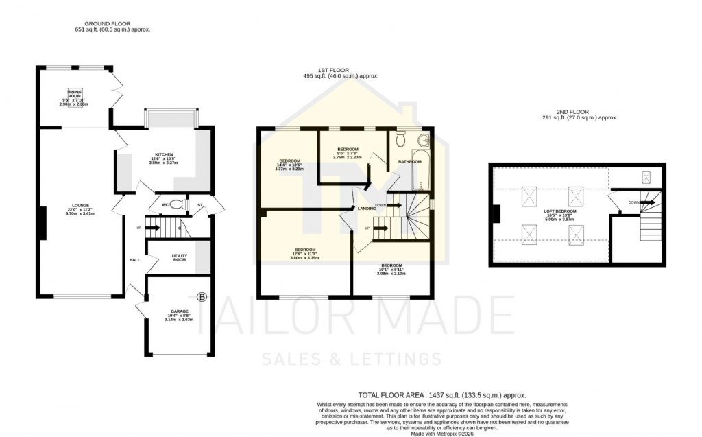 Floorplans For Wolverton Road, Mount Nod, Coventry - 4 Bed + LOFT ROOM