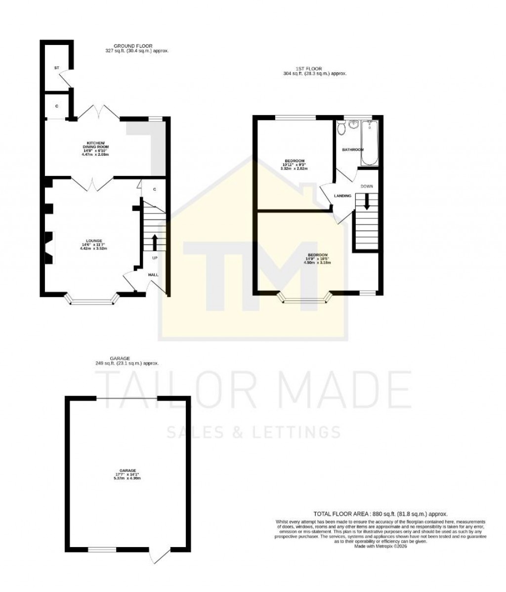 Floorplans For Torrington Avenue, Tile Hill, Coventry - Show Home Condition Throughout