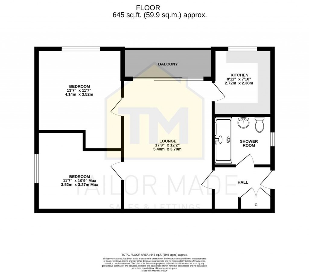 Floorplans For Chaddesley Court, Nod Rise, Coventry