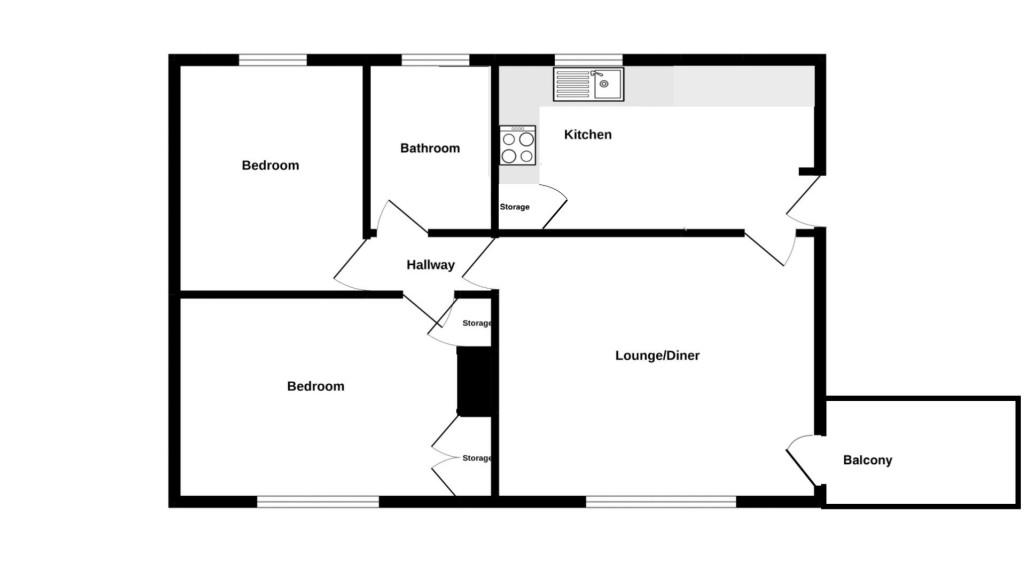 Floorplans For Packington Avenue, Allesley Village, Coventry - Two Bedroom Top Floor Flat