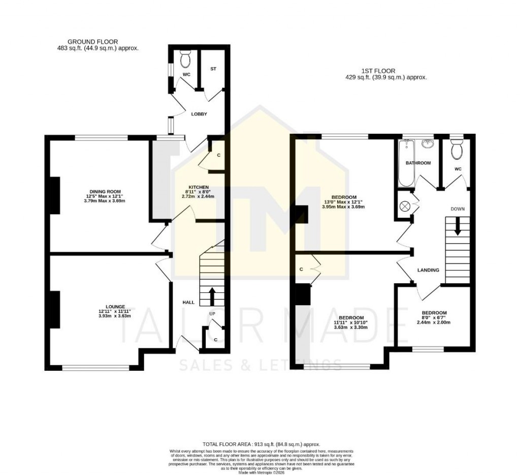 Floorplans For Torbay Road, Allesley Park, Coventry - NO CHAIN