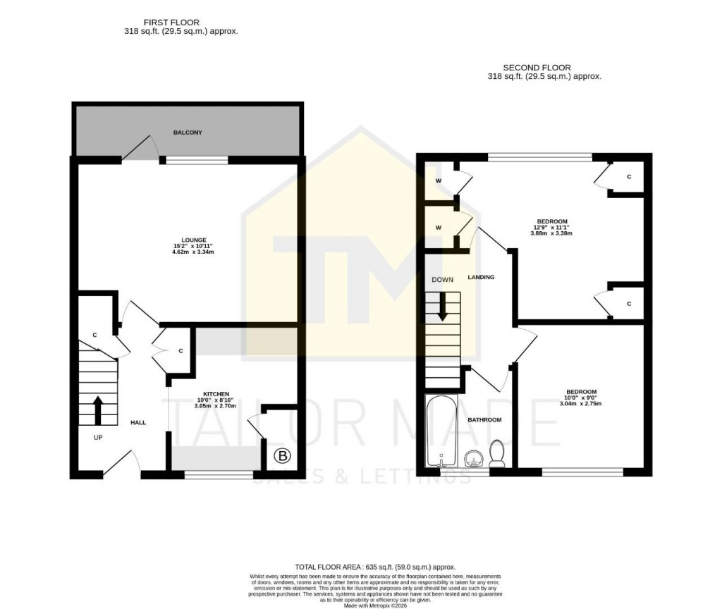 Floorplans For Broadmead Court, Broad Lane, Coventry - DUPLEX APARTMENT WITH NO CHAIN