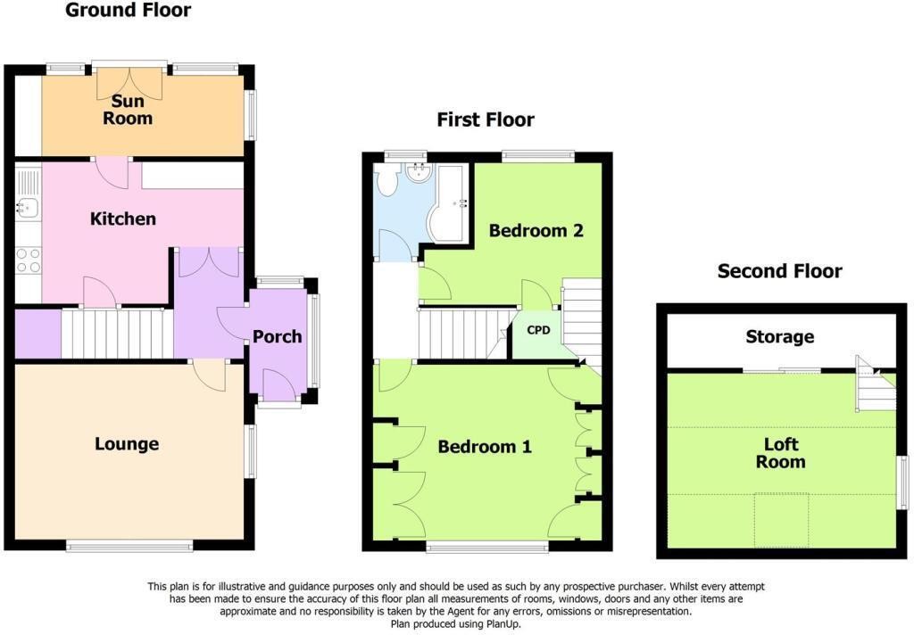 Floorplans For Hazelmere Close, Coventry - Two bedroom plus loft room