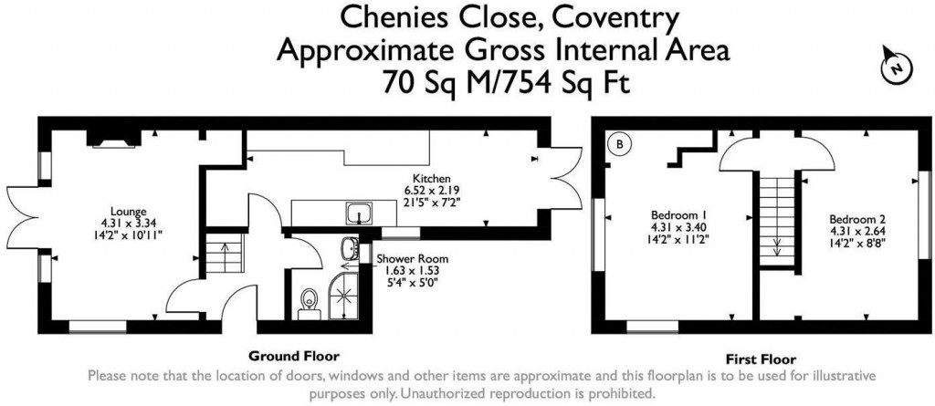 Floorplans For Chenies Close, Allesley Park, Coventry