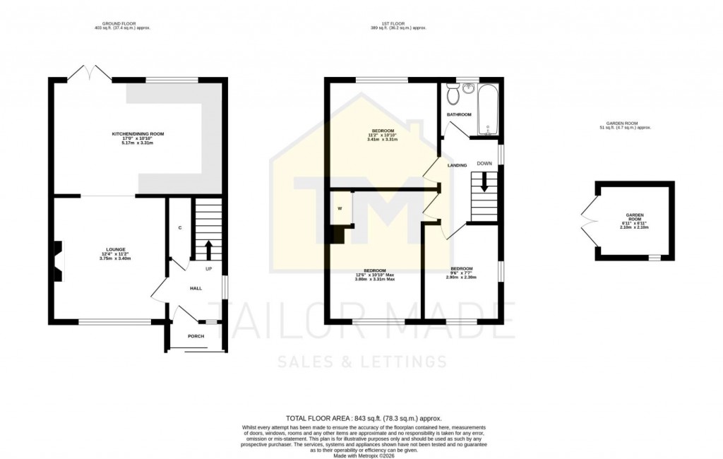 Floorplans For Denham Avenue, Allesley Park, Coventry - Detached Garden Room
